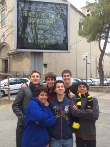 Nîmes 2015. Rémi, Lucas, Clément, Aimée, Karl, Noah